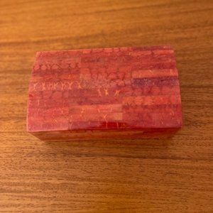 Red inlaid decorative box